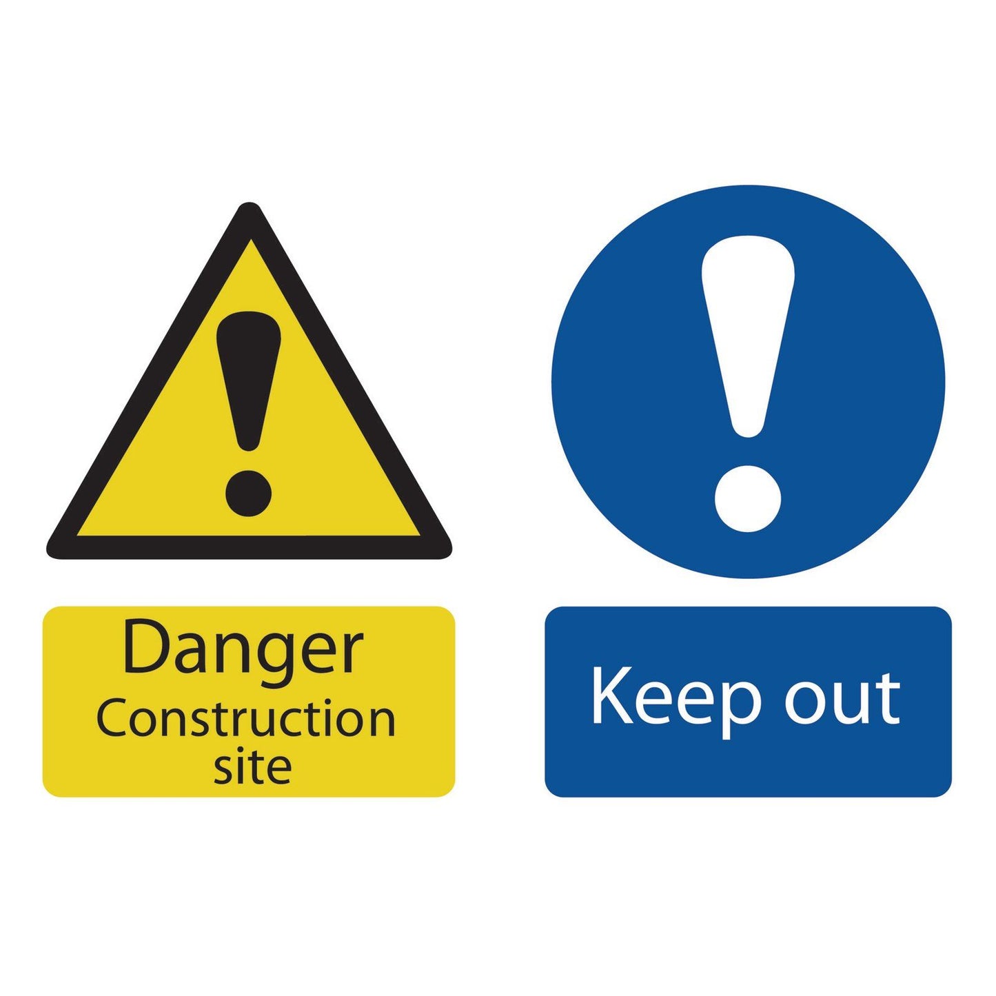 Draper Danger Construction Site Self Adhesive Hazard Sign Notice - 72915