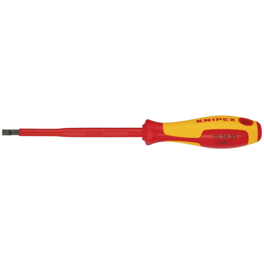 KNIPEX 98 20 55 VDE Insulated  Slotted Screwdriver, 5.5 x 125mm