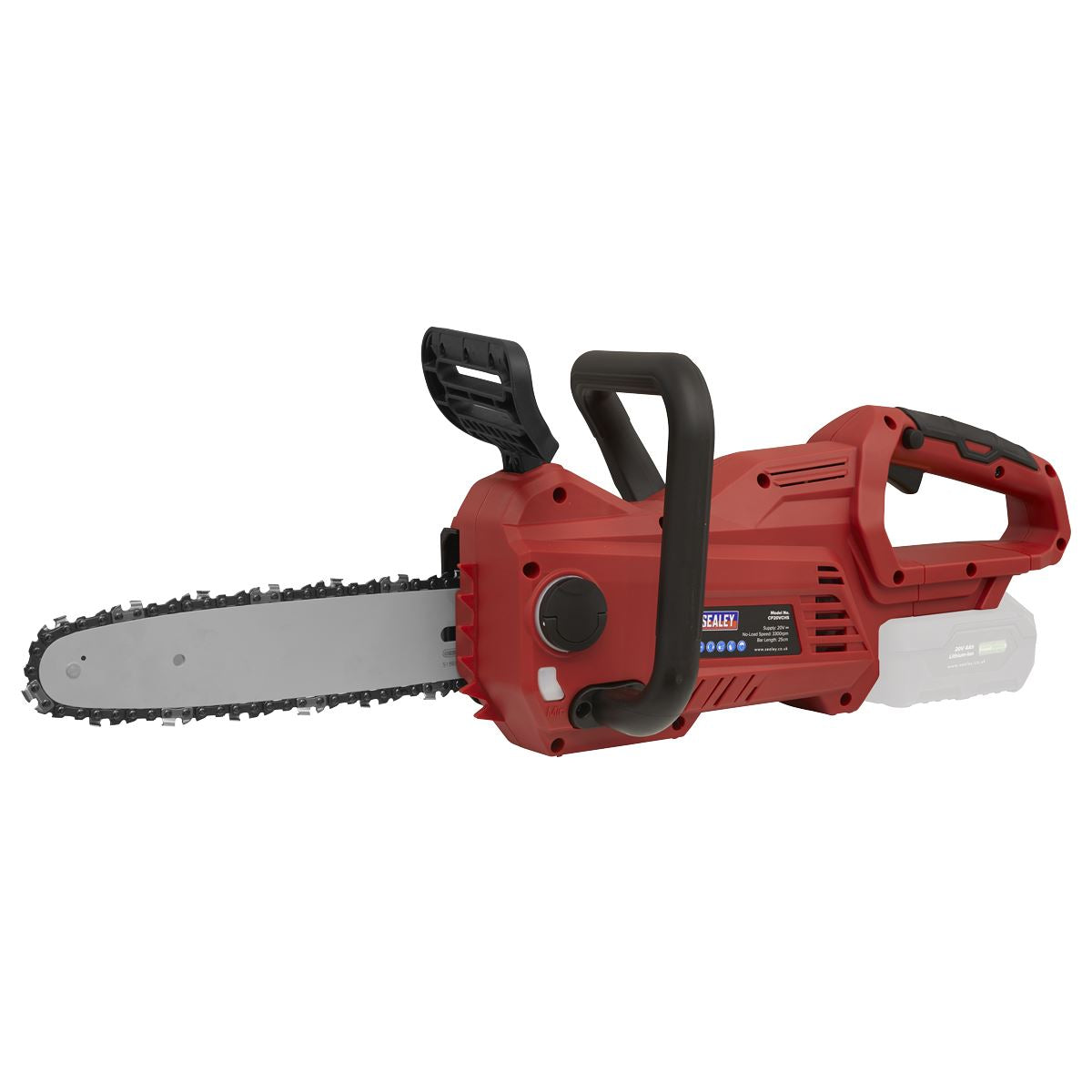 Sealey Cordless Chainsaw 25cm 20V SV20 Series Kit - 2 Batteries CP20VCHSKIT