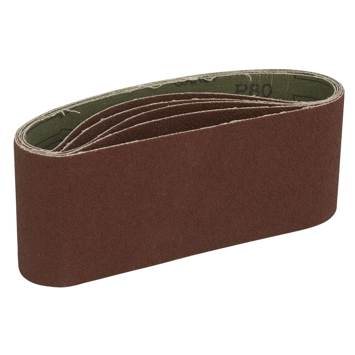 Sealey Sanding Belt 76 x 457mm 80Grit Pack of 5 SB80457