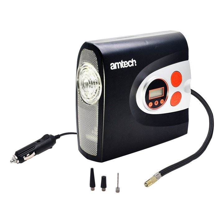 Amtech 12V Air compressor tyre pump with led light