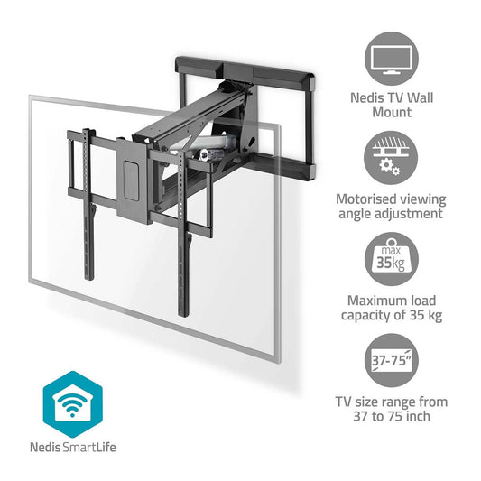 Nedis Motorised TV Wall Mount 37-75" Max Weight 35kg Rotatable Remote controlled