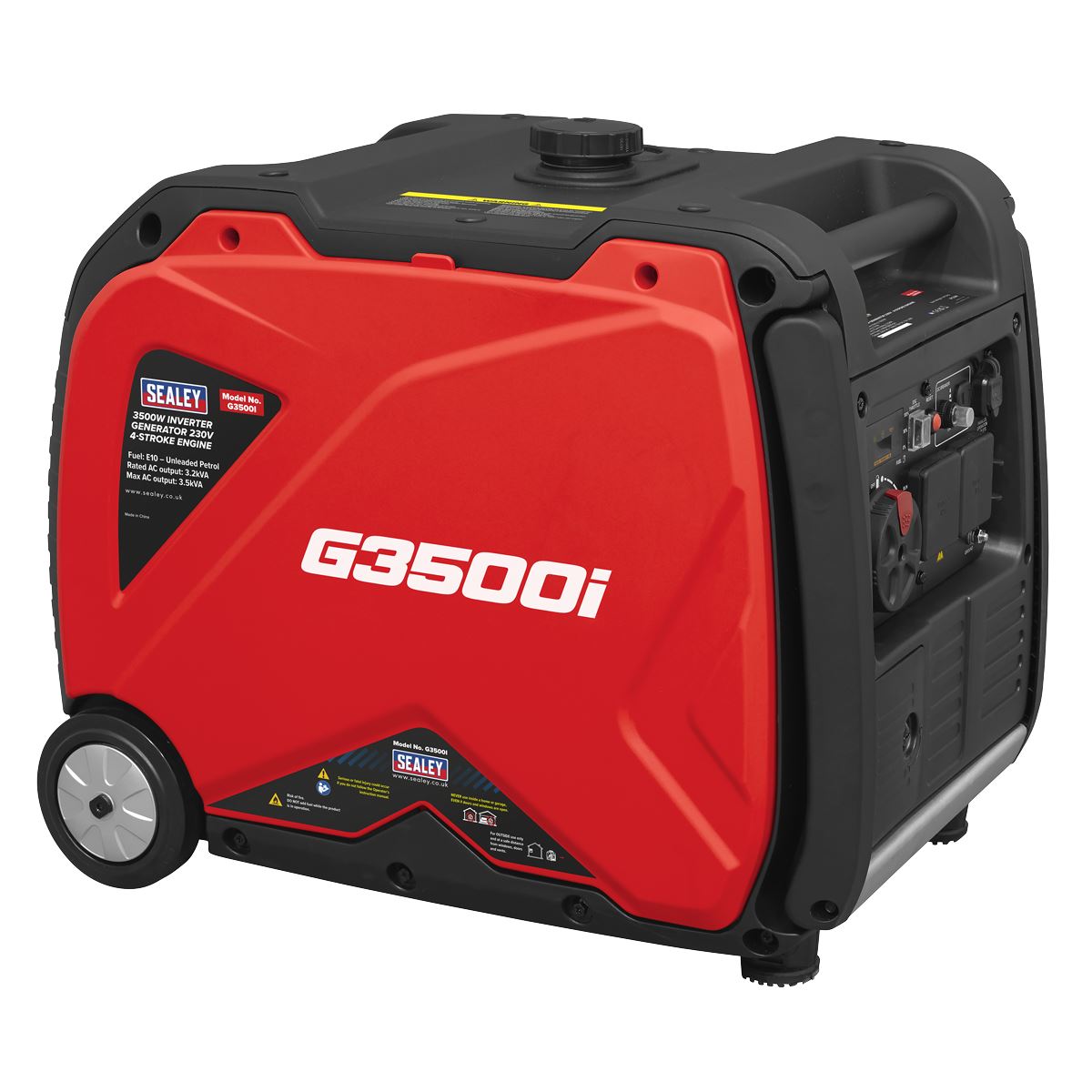 Sealey 3500W Inverter Generator 230V - 4-Stroke Engine G3500I