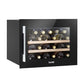 Sealey Baridi 60cm Built-In 28 Bottle Wine Cooler with Beech Wood Shelves and Internal LED Light, Black DH205