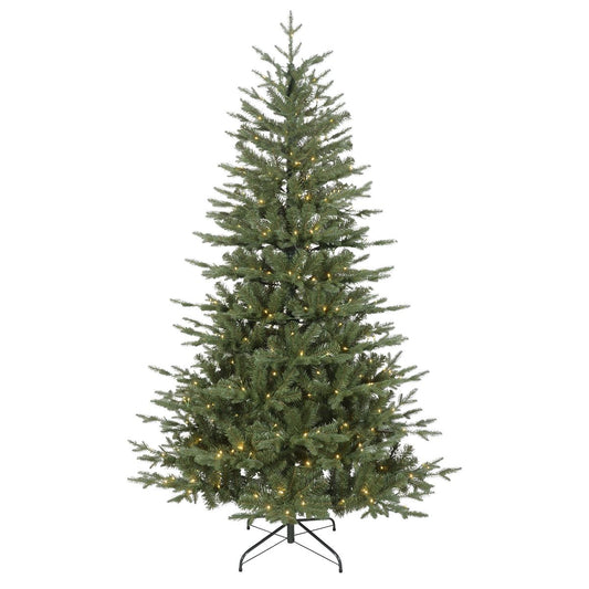 Dellonda Pre-Lit 6ft Hinged Christmas Tree with Warm White LED Lights & PE/PVC Tips - DH81 DH81