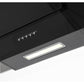 Sealey Baridi 60cm Angled Chimney Cooker Hood with Carbon Filters, LED Lamp, Energy Class B, Black Glass DH129