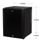 Baridi 35L Ultra Quiet Drinks & Wine Mini Cooler Fridge with LED Light, Black