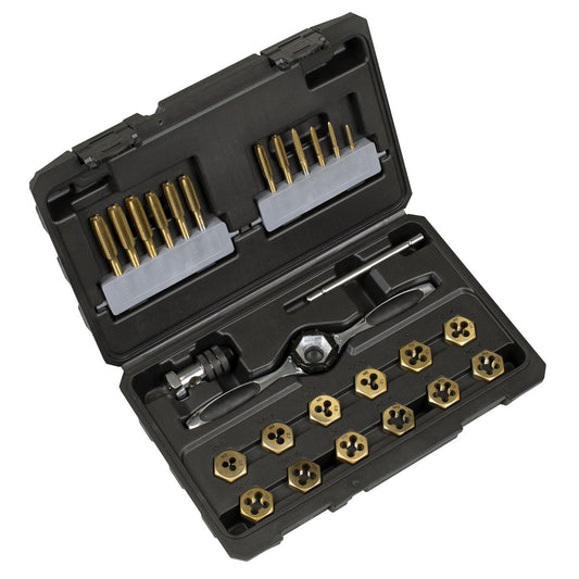 Sealey Premier Titanium Coated Hexagonal Tap & Die Set 26pc AK3026