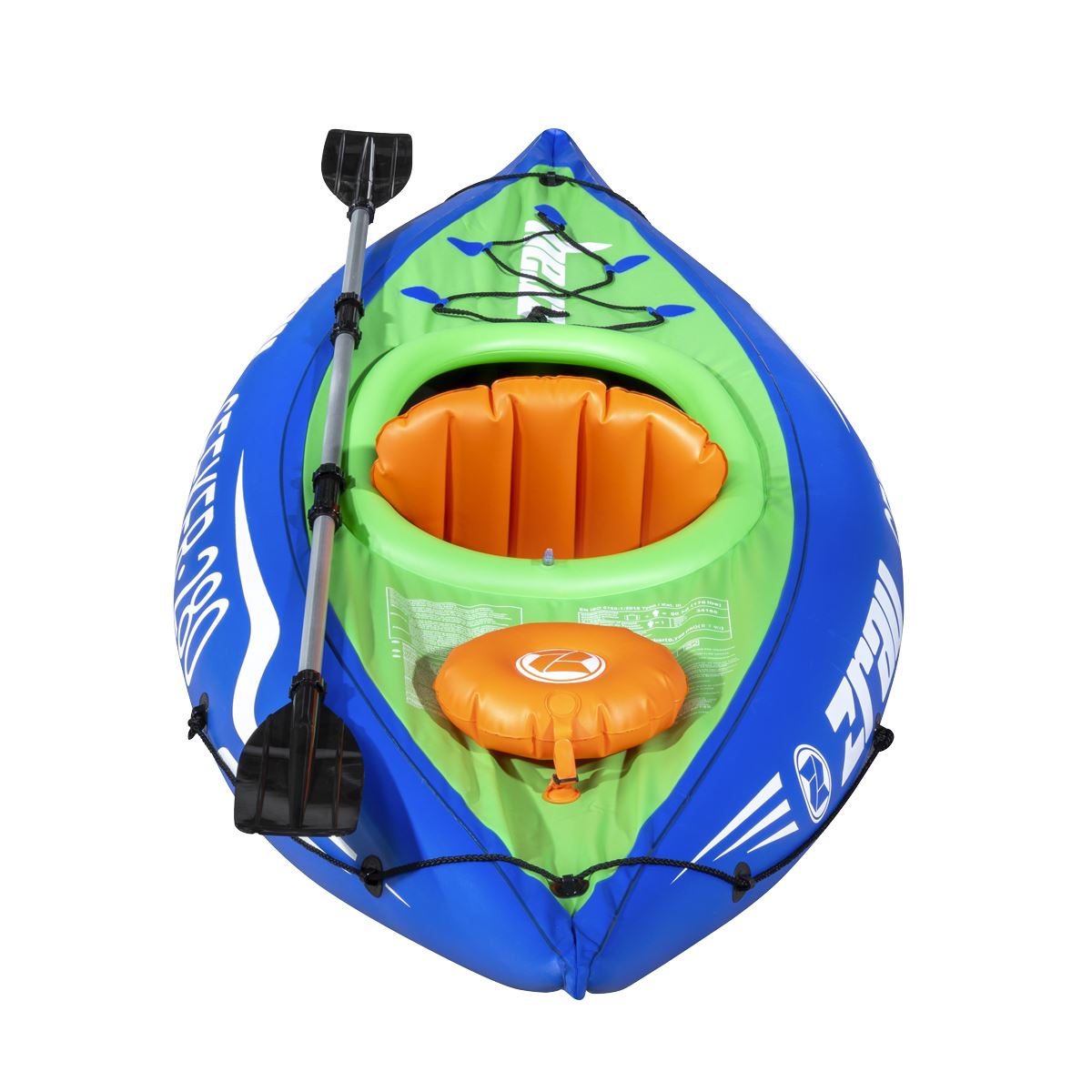 Inflatable One Person Kayak/Canoe Set with Pump, Carry Bag & Aluminium Oar