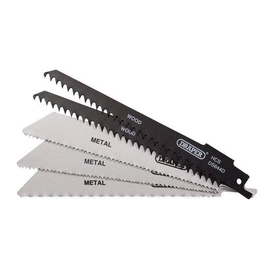 Draper Recip Saw Blade Set Combi 5Pcs RSBCOM5