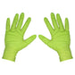 Sealey Diamond Grip Extra-Thick Nitrile Powder-Free XL Gloves Hi-Vis Green 50Qty