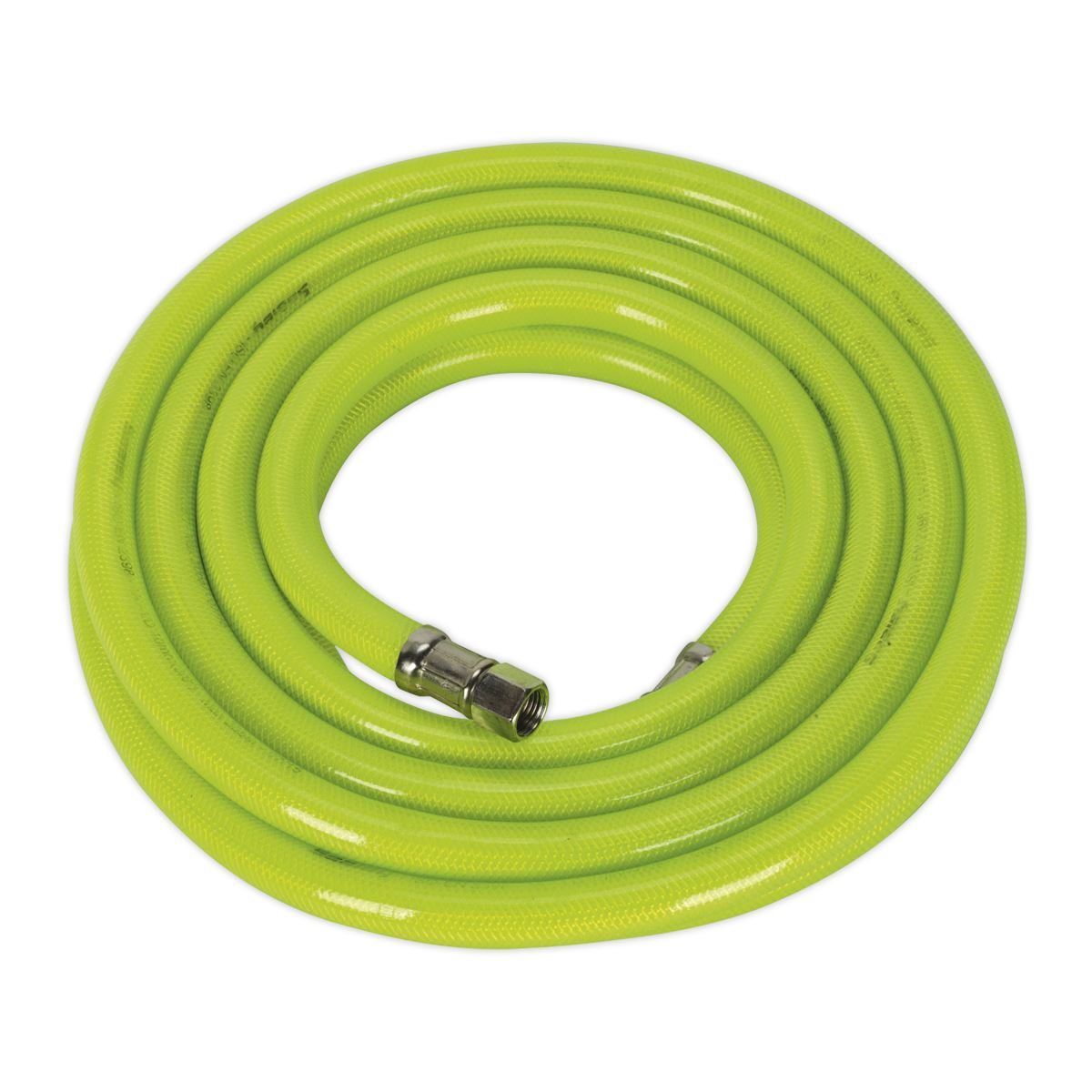 Sealey Air Hose High-Visibility 5m x 10mm with 1/4"BSP Unions AHFC538