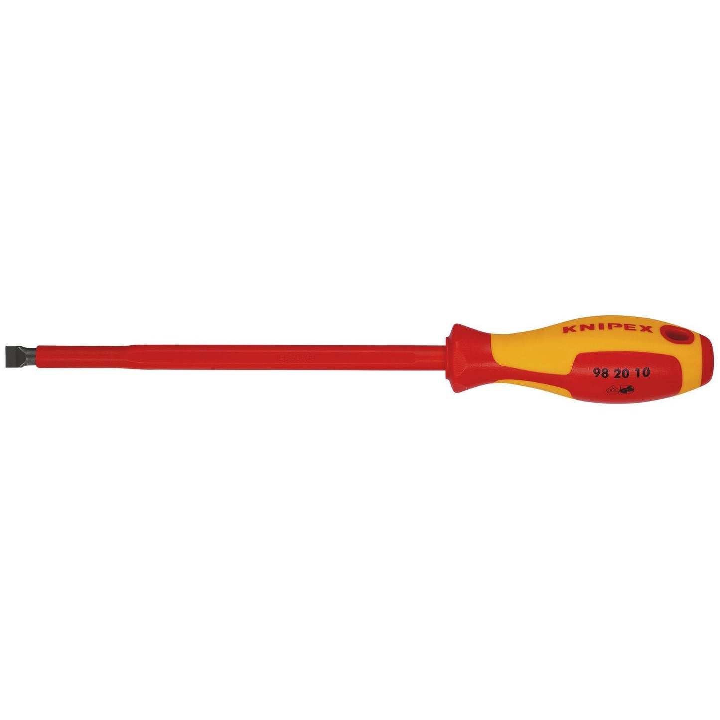 KNIPEX 98 20 10 VDE Insulated  Slotted Screwdriver, 10.0 x 200mm