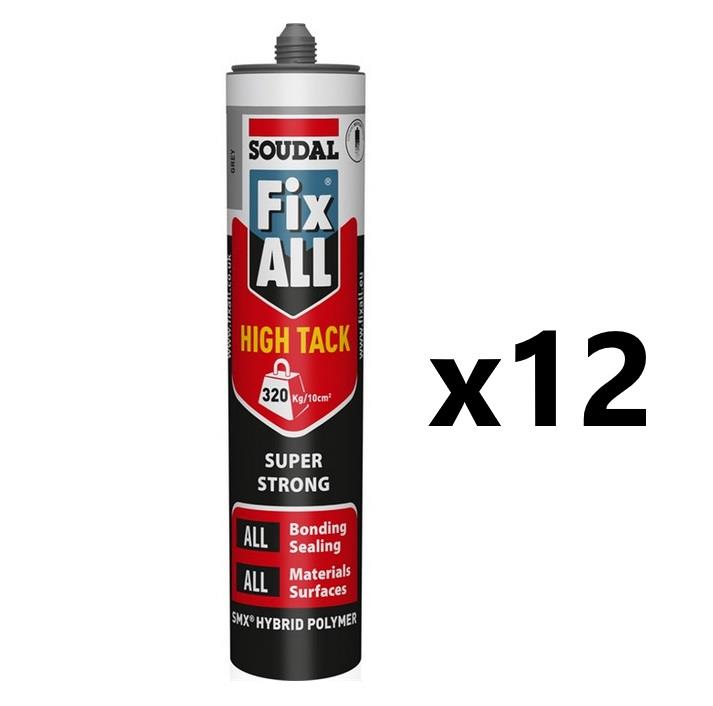 Soudal 12x Fix ALL High Tack - GREY (290ml)