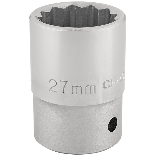 Draper Expert Quality Chrome 3/4" Square Drive 12 Point Socket - 27mm - 16696