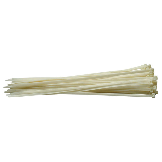 Draper Cable Ties, 8.8 x 500mm, White (Pack of 100) CT7W - 70410