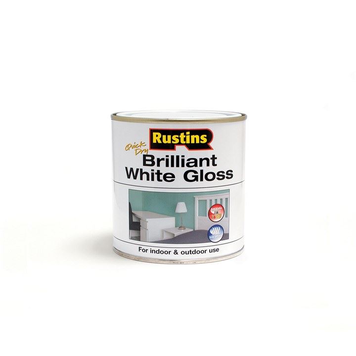 Rustins Quick Dry White Gloss 250ml (Whigw250)