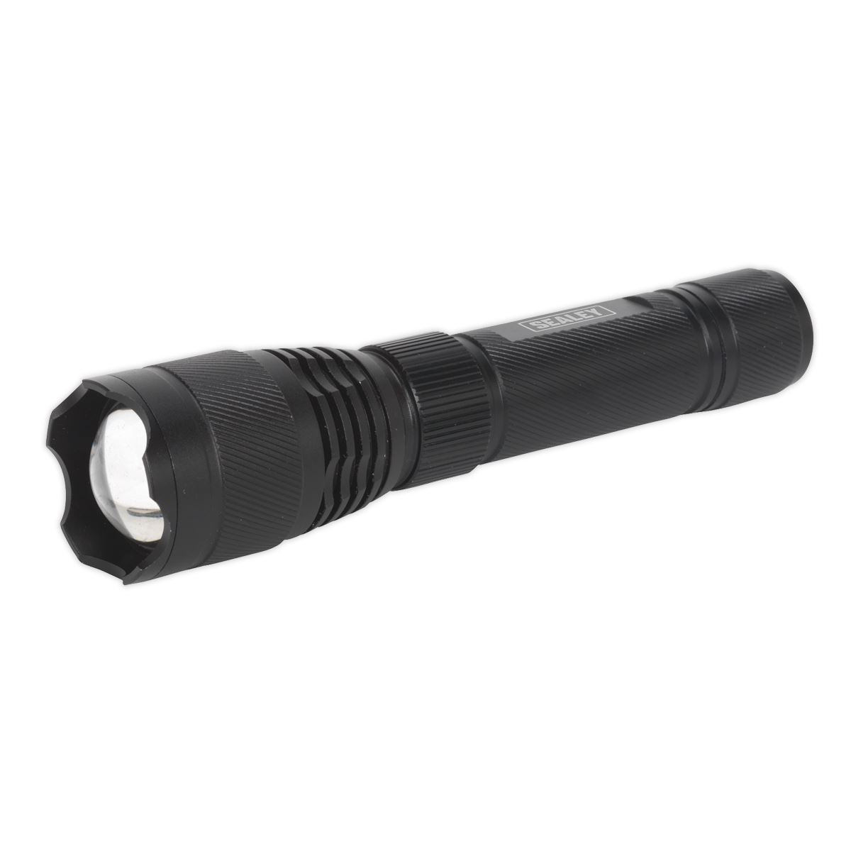 Sealey Aluminium Torch 10W CREE XPL LED Adj Focus R/Charge USB Port LED449