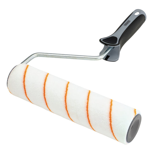 Draper Short Pile Polyester Paint Roller with Soft Grip Handle, 9"/230mm