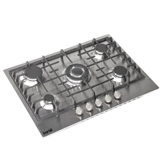 Baridi Gas Hob with 5 Cooking Zones 70cm - Stainless Steel DH227