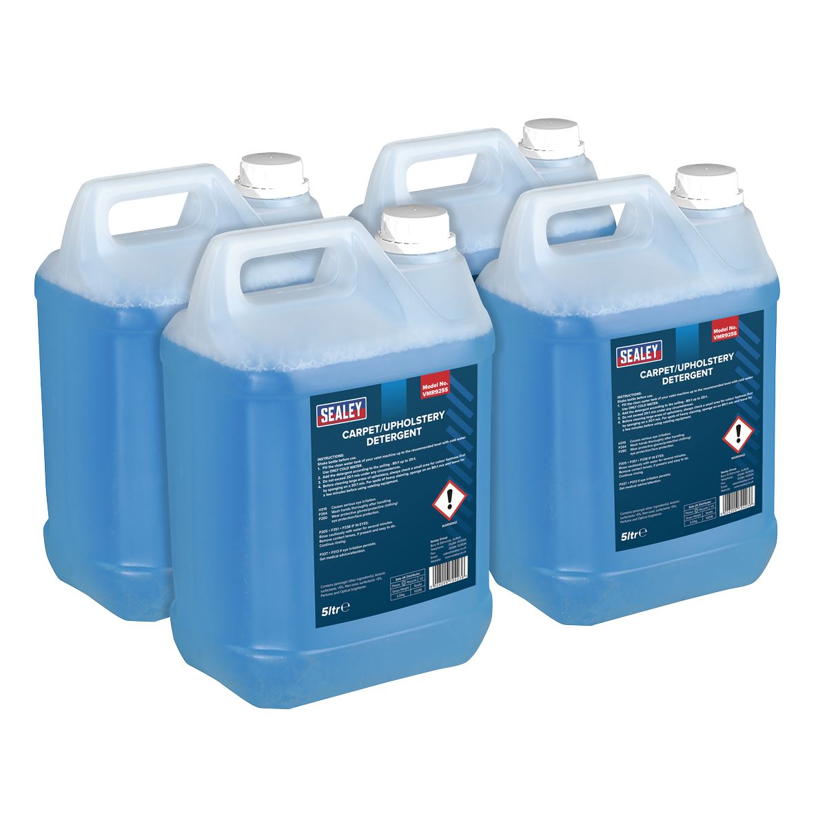 Sealey Carpet/Upholstery Detergent 5L Pack of 4 VMR925