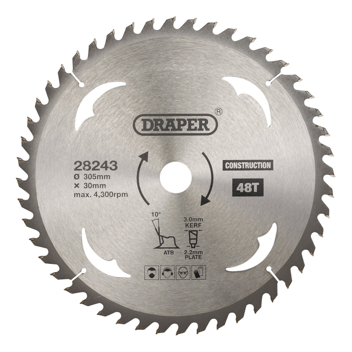 Draper Tct Saw Blade 305mm 48T Cons SBC9