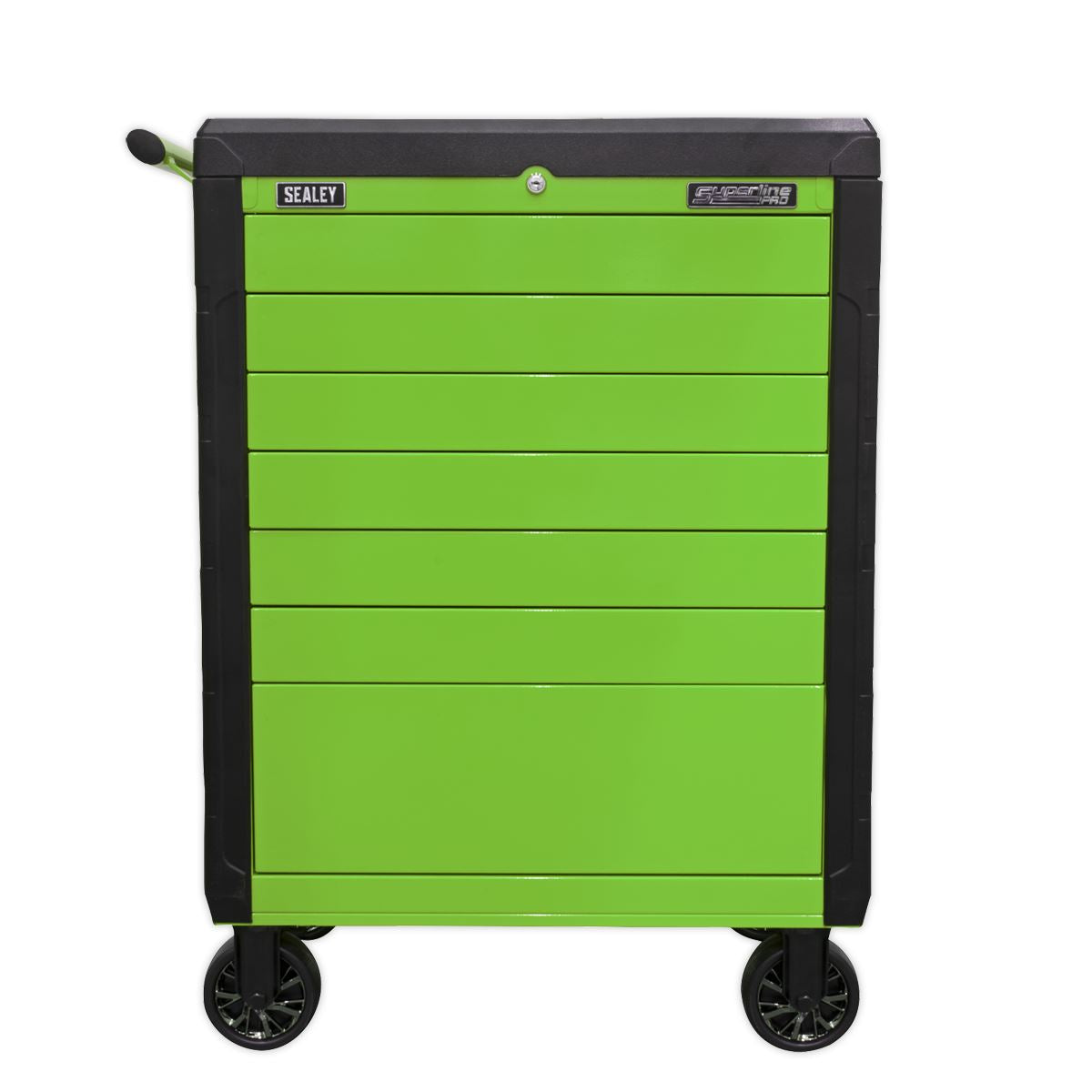 Sealey Rollcab 7 Drawer Push-To-Open Hi-Vis Green APPD7G