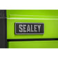 Sealey 4 Drawer Push-to-Open Topchest with Ball-Bearing Slides - Hi-Vis Green APPD4G