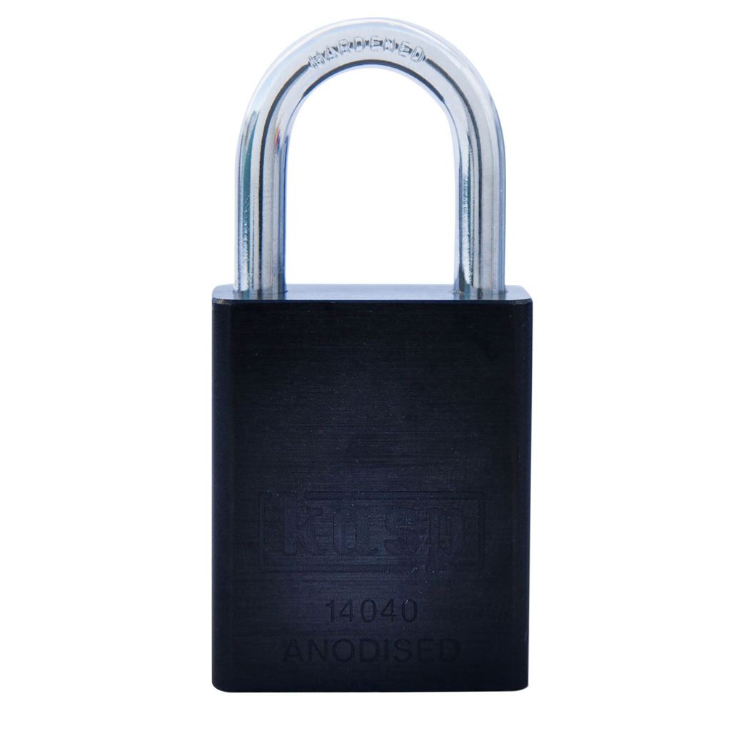 Kasp Aluminium Padlock 38mm Black K14040BLAD