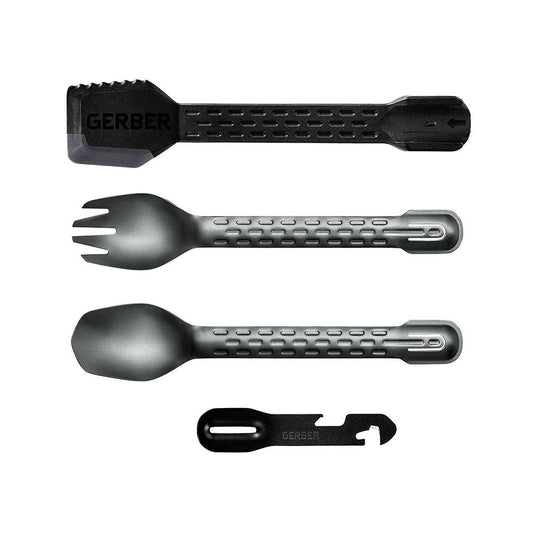 Gerber ComplEAT Cook Eat Clean Tongs Onyx Camping/Survival Spatula/Fork/Spoon