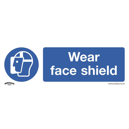 Mandatory Safety Sign - Wear Face Shield - Self-Adhesive Vinyl SS55V1