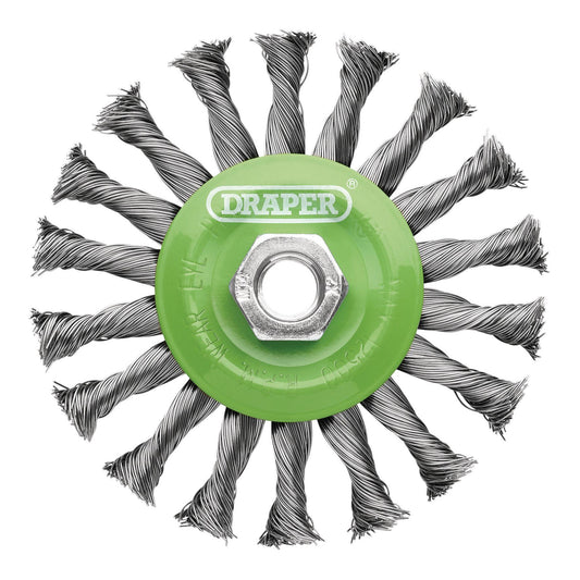 Draper Twist Stainless Steel Wire Wheel 115mm M14 WBW5 - 08061