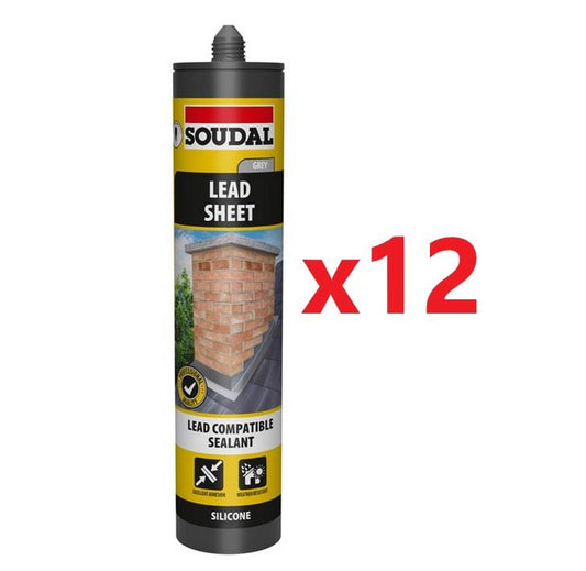 Soudal 12x Lead Sealant - GREY (290ml) NONEU Tracked VD.AUK