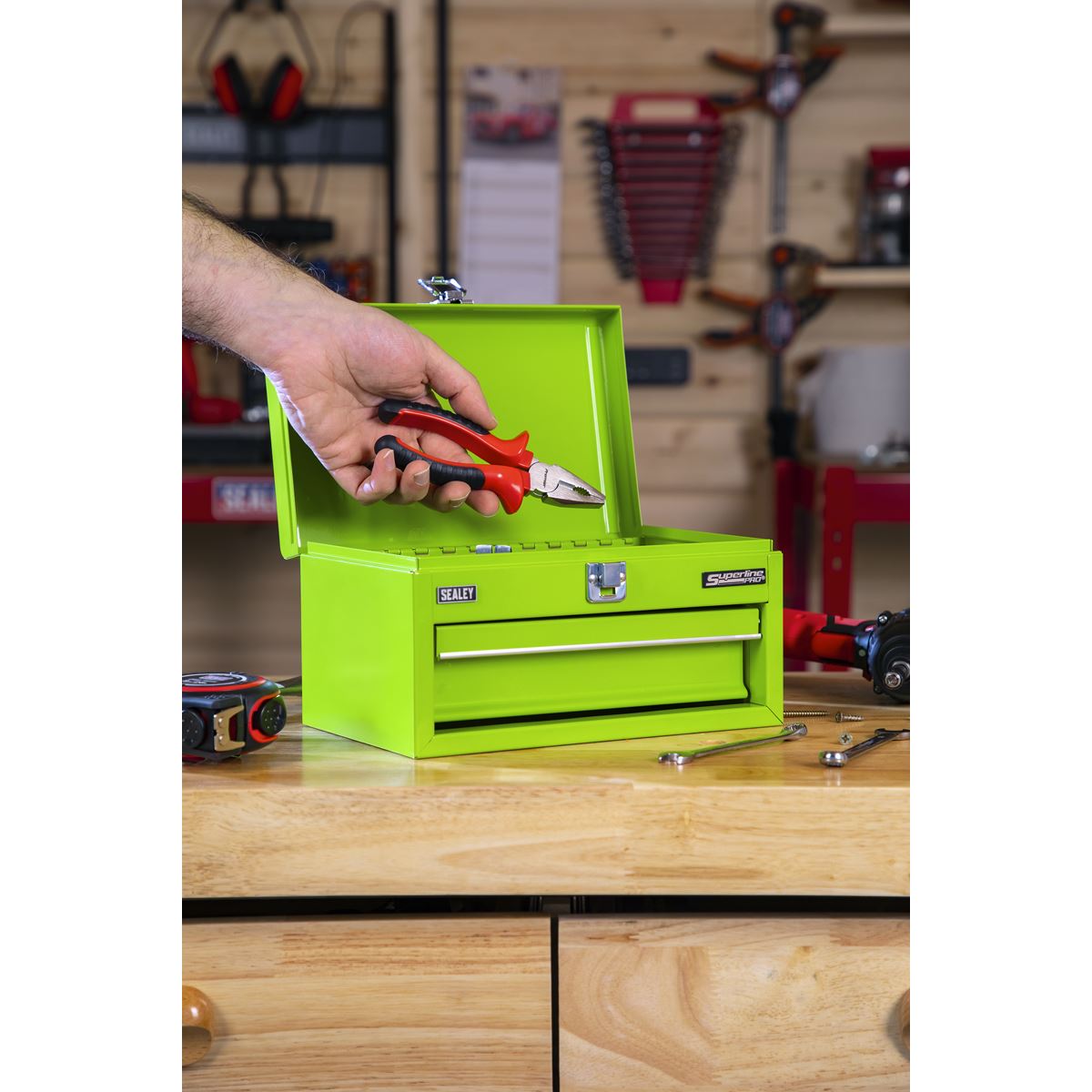 Sealey Superline Pro Superline Pro� Mini Toolbox with Drawer - Green APMTB3