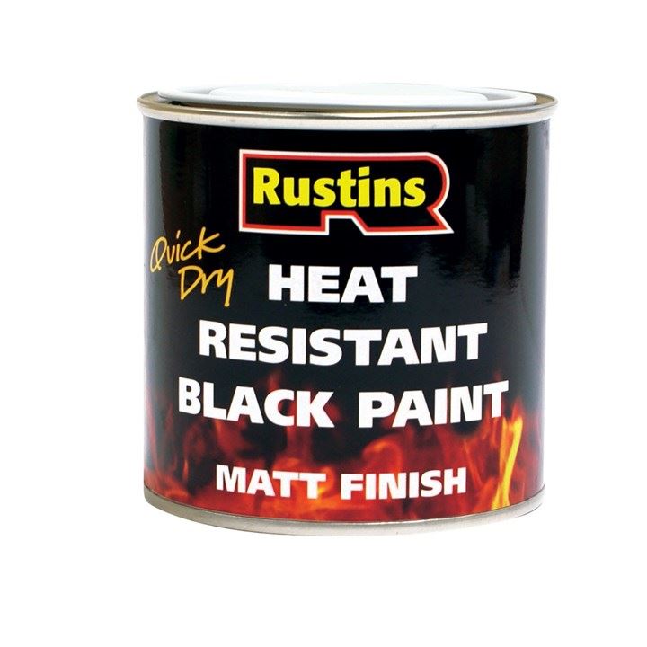 Rustins Heat Resistant Black Paint 250ml (Hrmb250)