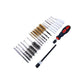 Amtech 20 Piece Wire Brush Cleaning Set Remove Rust Metal Clean Handle Drill Bit - F3525