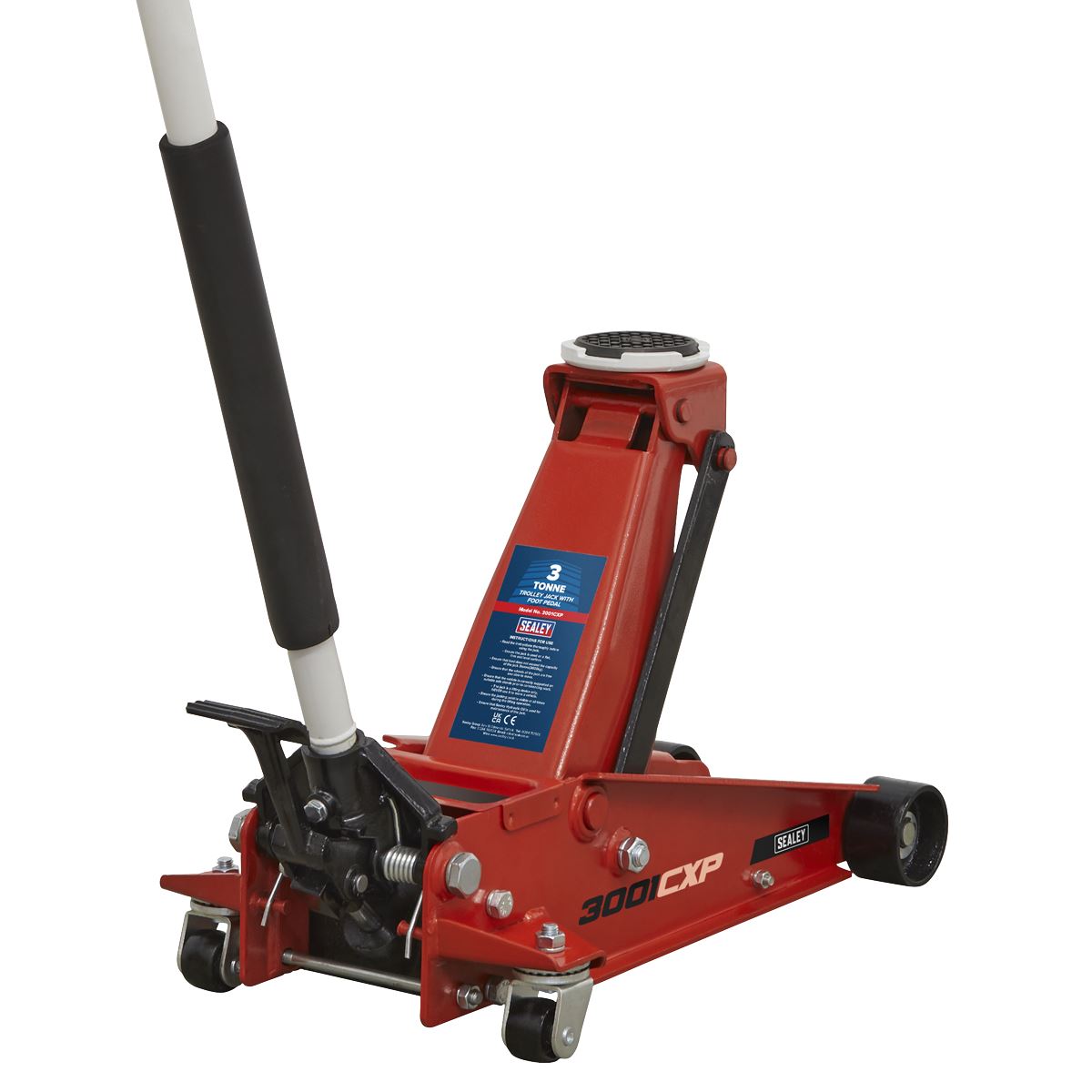 Sealey Trolley Jack 3 tonne with Foot Pedal 3001CXP