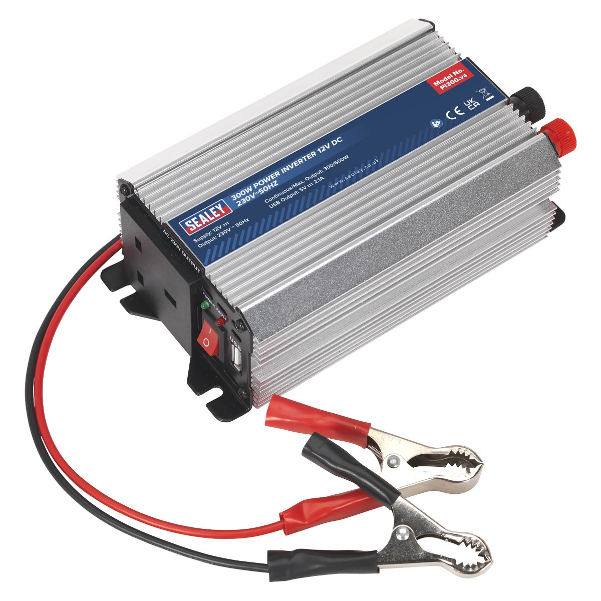 Sealey Power Inverter 300W 12V DC - 230V~50Hz PI300