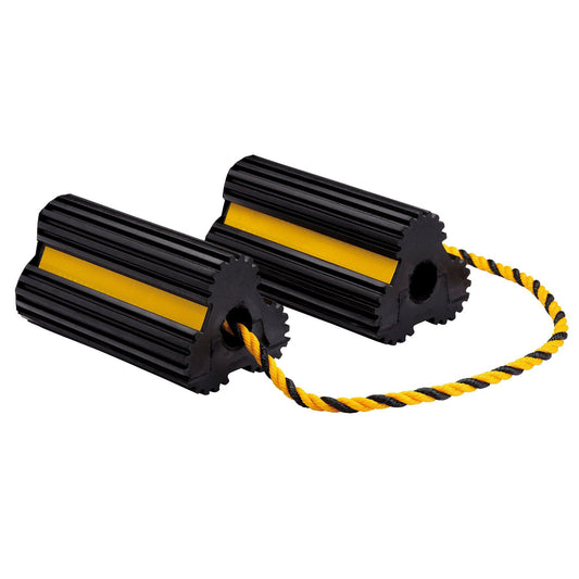 Draper Heavy Duty Rubber Wheel Chocks, 3 Tonne (Pair)