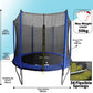 Dellonda 6ft Heavy Duty Outdoor Trampoline with Safety Enclosure Net DL66