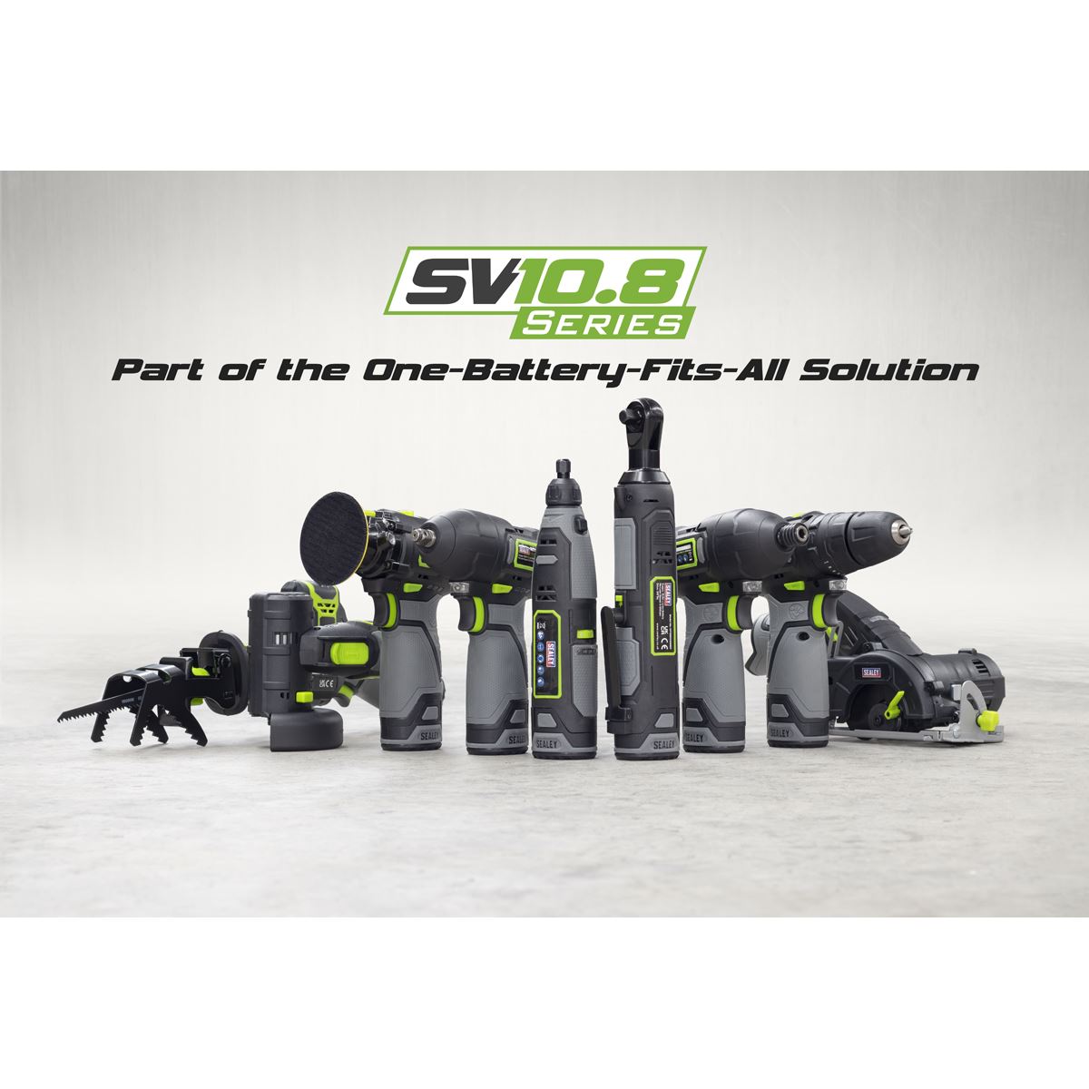 Sealey SV108 Series 4 x 10.8V Cordless Combo Kit - 2 Batteries CP108VCOMBO1