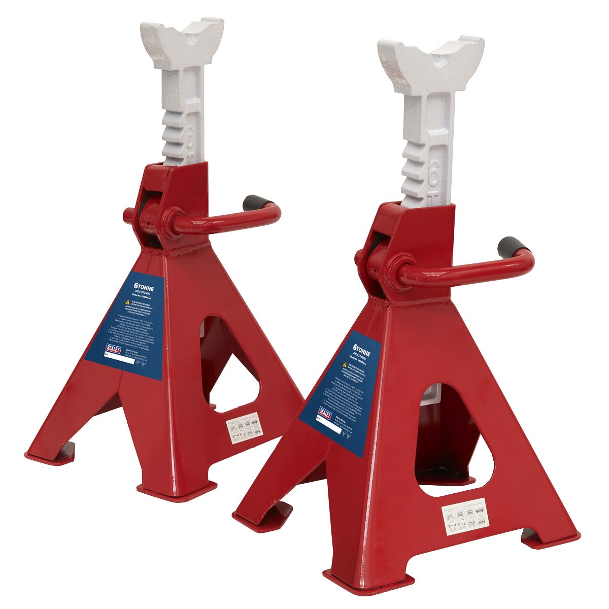 Sealey Axle Stands (Pair) 6 tonne Capacity per Stand Ratchet Type VS2006