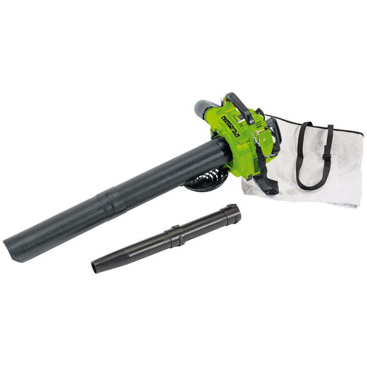 Draper 25.4cc Petrol Vacuum/Leaf Blower 30L Collection Bag Garden Power Tools
