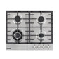 Baridi Gas Hob with 4 Cooking Zones 60cm - Stainless Steel DH225