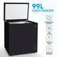 Sealey Baridi Freestanding Chest Freezer, 99L Capacity, Garages and Outbuilding Safe, -12 to -24�C Adjustable Thermostat with Refrigeration Mode, Black DH153