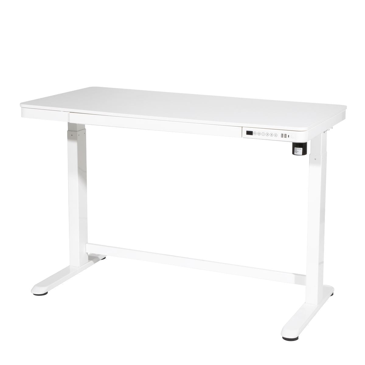 Sealey Dellonda White Electric Adjustable Standing Desk with USB & Drawer, 1200 x 600mm DH54