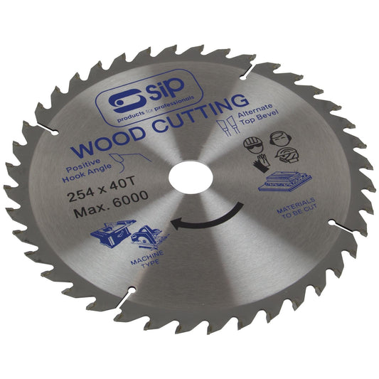 SIP Industrial 254mm x 30mm TCT 40T Circular Saw Blade