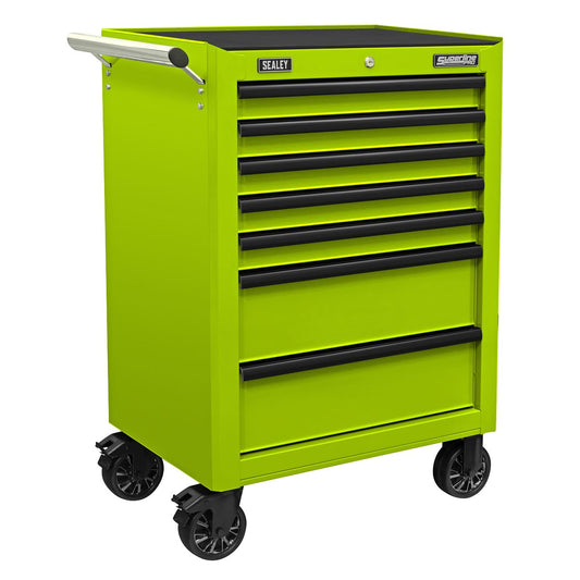 Sealey Superline Pro Rollcab 7 Drawer with Ball-Bearing Slides - Green/Black AP26479THV