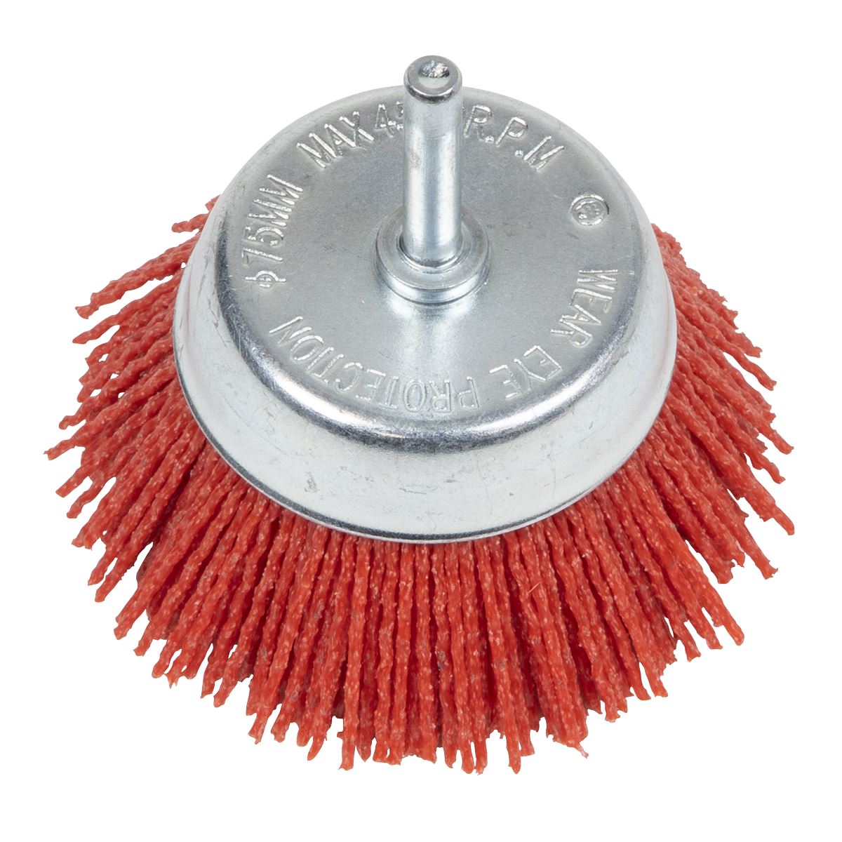 Sealey 75mm Nylon Filament Cup Brush with 6mm Shaft NFB75