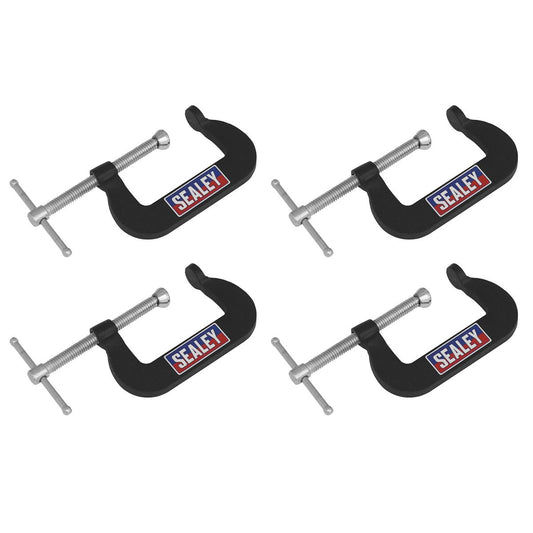 Sealey Junior C-Clamp 4pc Set - 51mm x 32mm GCC06